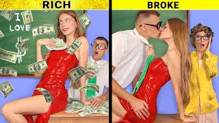 Rich Teacher vs Broke Teacher! Funny Situations & DIY Ideas by Mr Degree