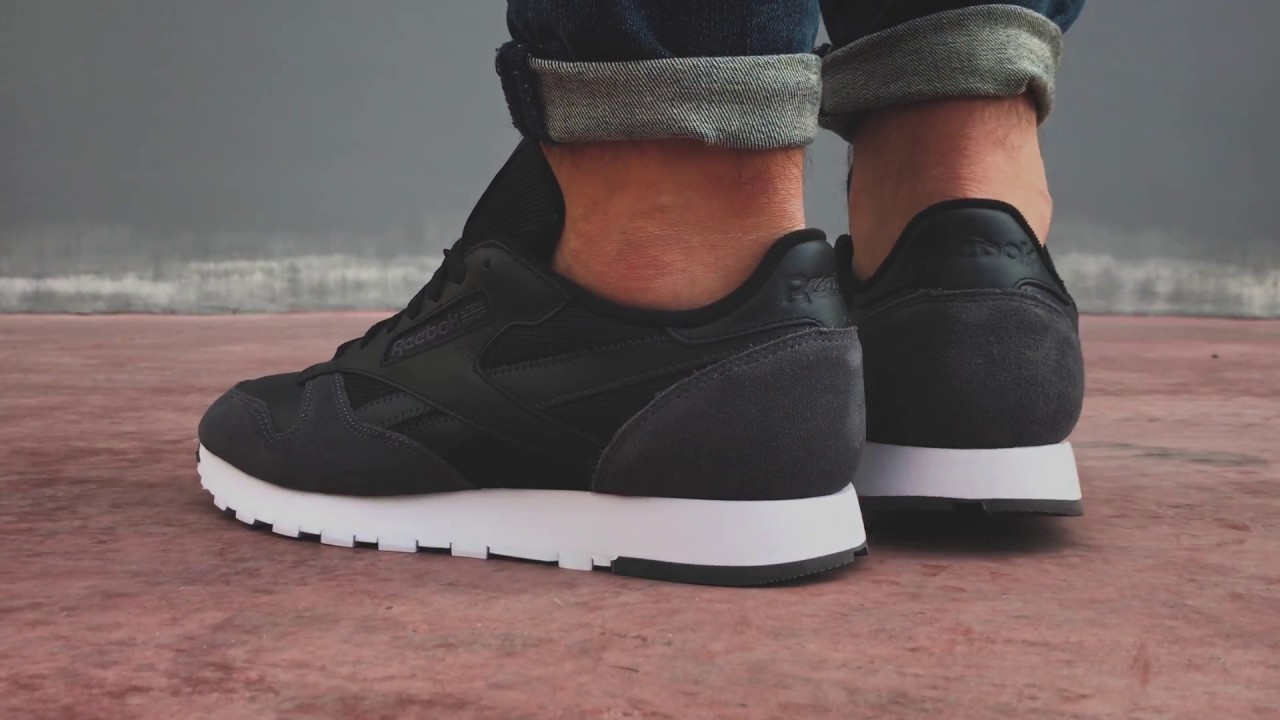 reebok classic cl leather black - 53 