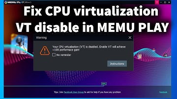 How to Solve cpu virtualization vt is disabled in memu Emulator