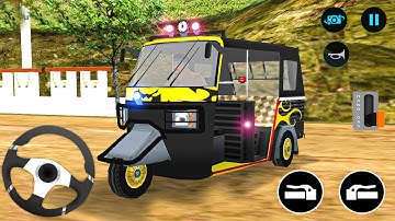 Modern Tuk Tuk Auto Rickshaw - Real Mountain Free Driving Games 2021 - Android Ios gameplay