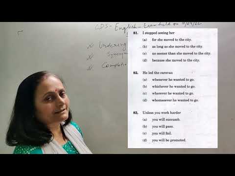 CDS Exam (10/04/2022) | English Questions Explained