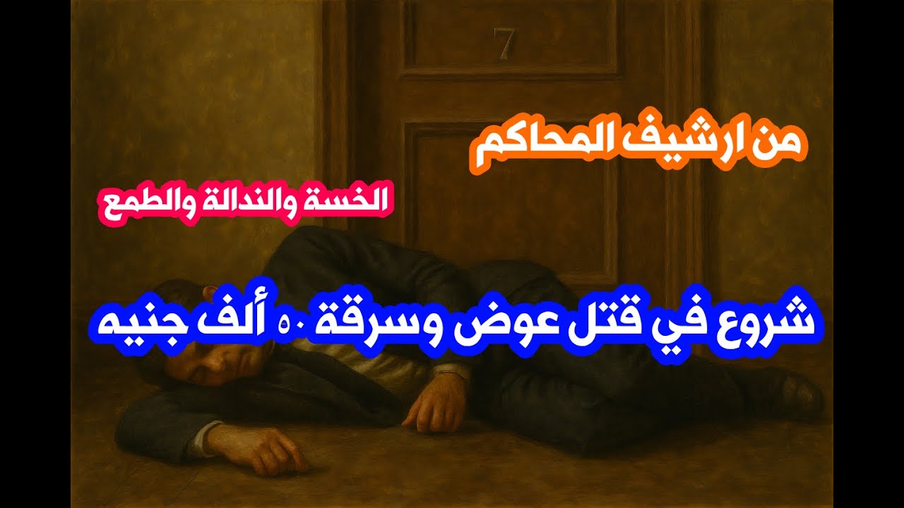 من ارشيف المحاكم حل لغز شروع في قتل عوض وسرقة ٥٠ الف جنية والجاني مفاجأة كبيرة