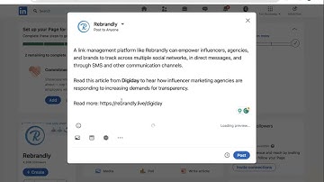 How to create a short branded link to share in your LinkedIn Post