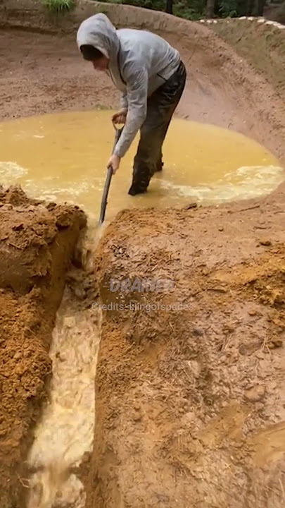Massive dam made of dirt getting finally opened! - Drain Unclogging
