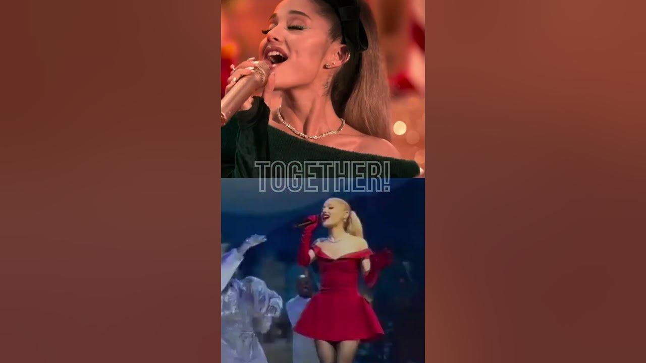 Ariana Grande "Santa's gon' come and make him mine" part in Oh Santa Studio vs Live 2023