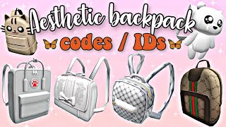 60  Aesthetic Backpack Codes/IDs For Brookhaven & Bloxburg ~NEW Preppy Cute Kawaii Bag Decals ROBLOX