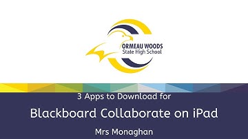 3 apps to download for Blackboard Collaborate on iPad