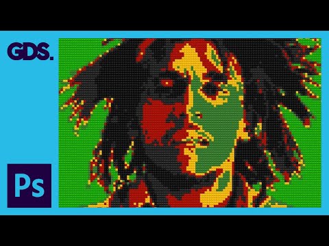 Lego Portrait | Bob Marley | Adobe Photoshop Tutorial