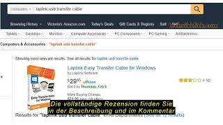Produktbewertung LAPLINK Easy Transfer Ethernet High Speed Kabel & PCmover – 1 Gbps Ethernet Transfe screenshot 4