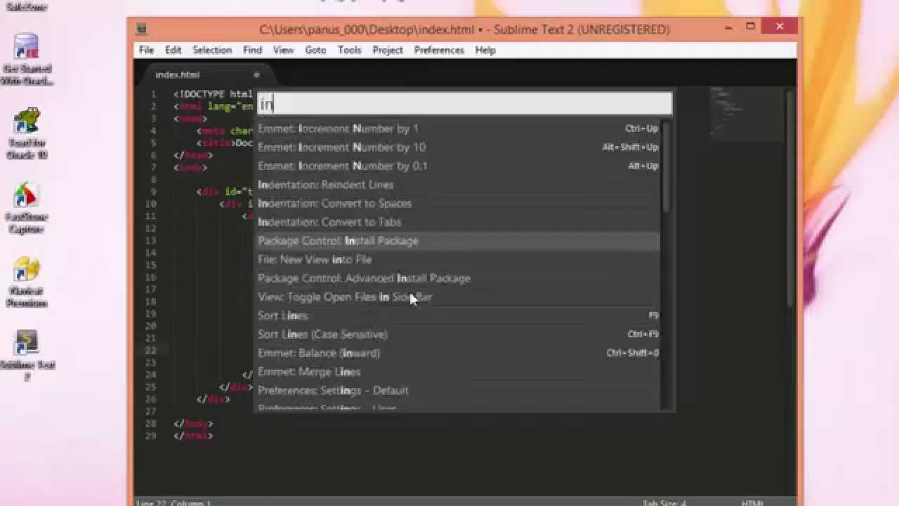 โปรแกรม sublime  Update 2022  เทคนิคการใช้งานโปรแกรม Sublime Text 2 และทำให้ Sublime Text มีประสิทธิภาพมากขึ้น