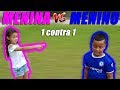 Felipe toys vs menina chata no desafio de futebol 1 x 1