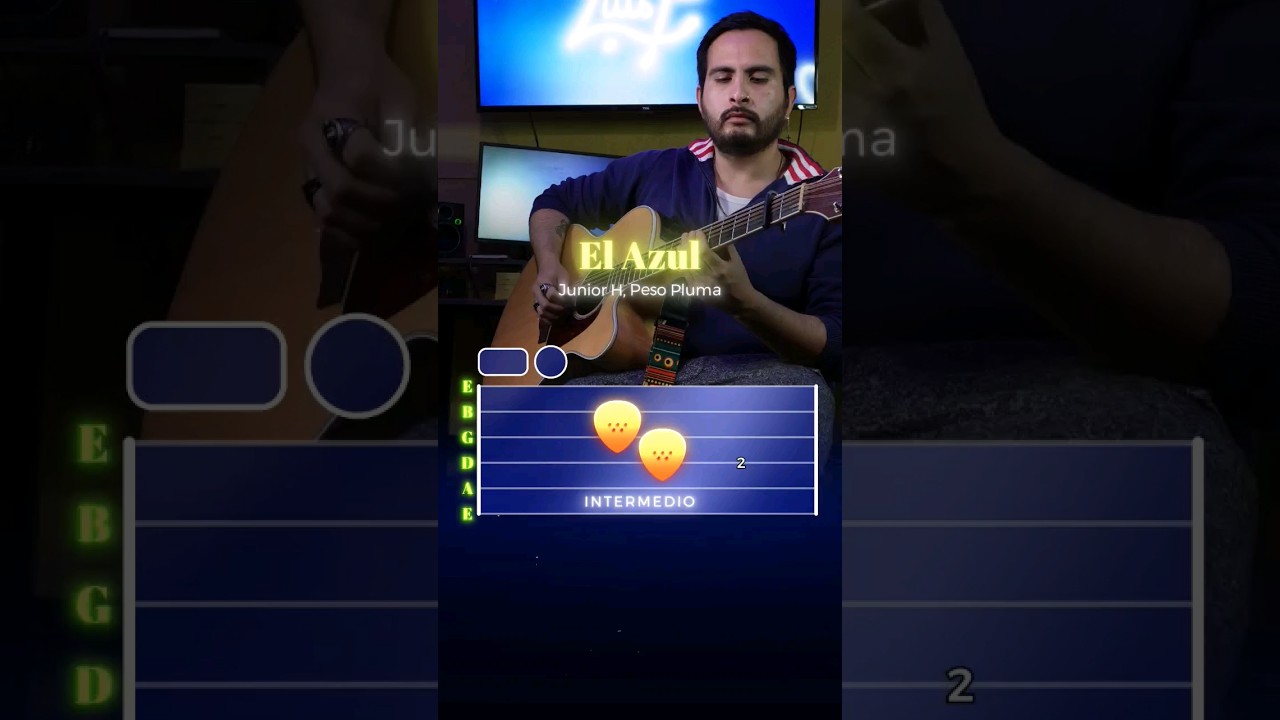 El Azul - Junior H, Peso Pluma | Tutorial Requinto #shorts #sierreño