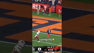 That pass was amazing 💯 #syracuse #accfootball #collegefootball