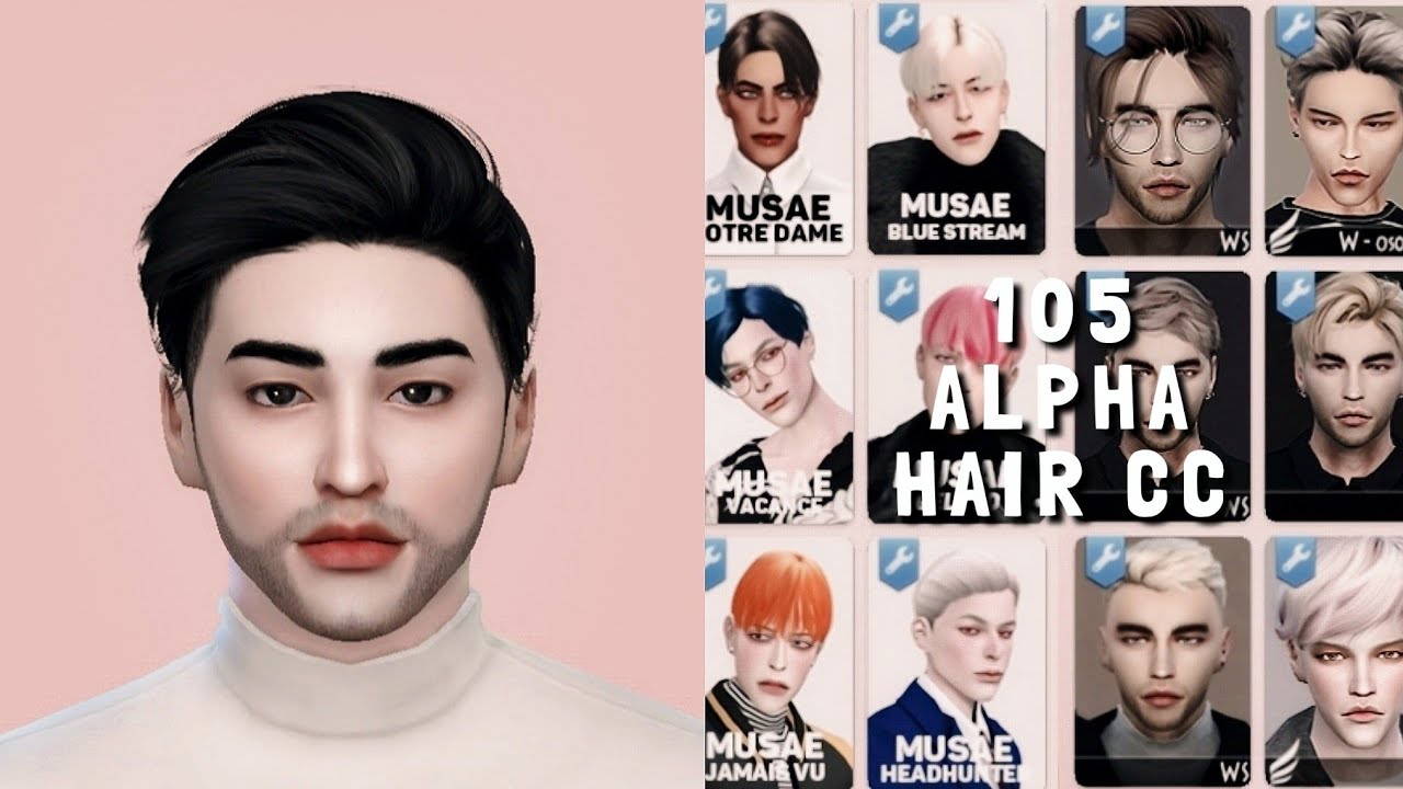 The Sims 4 105 Alpha Male Hair Cc Finds Cc Links Showcase 1