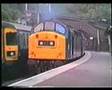 class 40 152 thrashes out of New Mills 25/06/83 on the Yarmouth