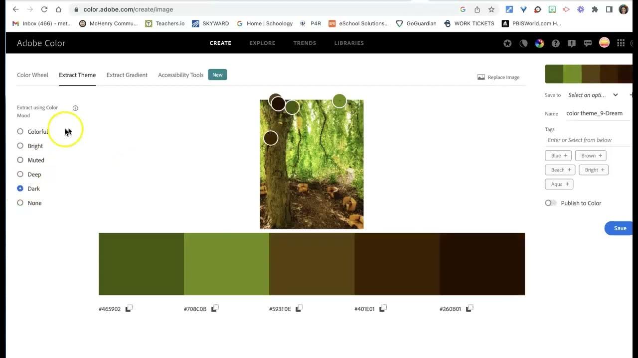 Using Adobe Color Wheel to Explore and Extract Color Schemes YouTube