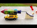 Matchstick Chain Reaction Domino Vs Rocket powered Truck!