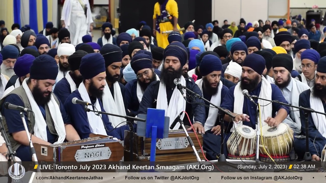 112 Bhai Pritpal Singh Jee Regina @ Raensabaayee Keertan Toronto July 2023 Akhand Keertan Smaagam