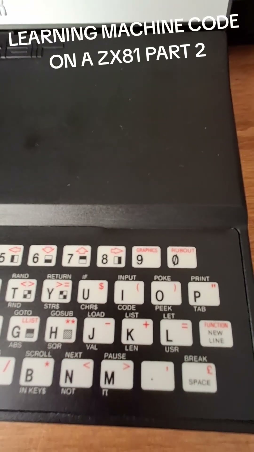 ZX81 LEARNING MACHINE CODE #ZX81 #coding #programming