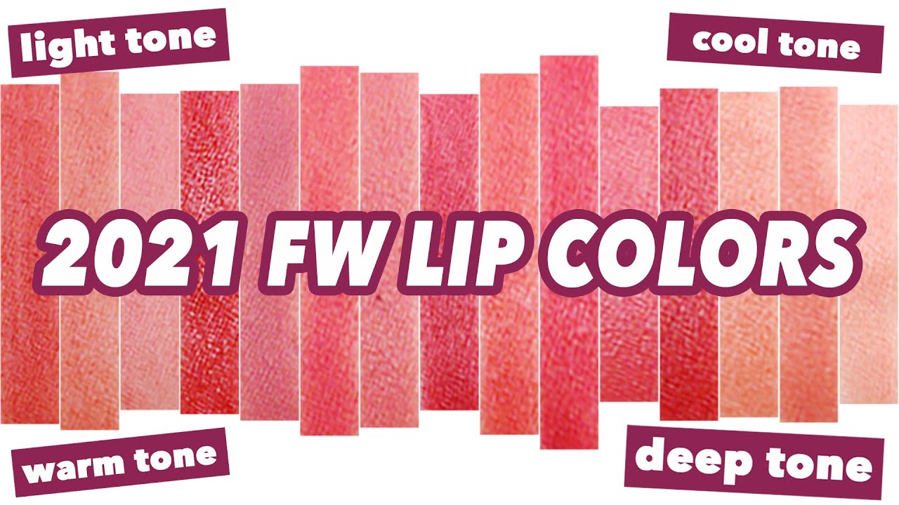 Warm & Cool lip colors to use for FW | base colors to point & deep colors / swatch / recommendation