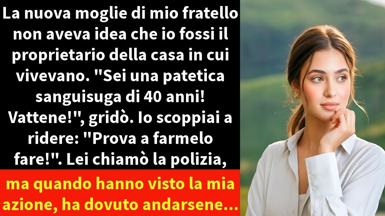 La nuova moglie di mio fratello non aveva idea che io fossi il proprietario della casa in cui