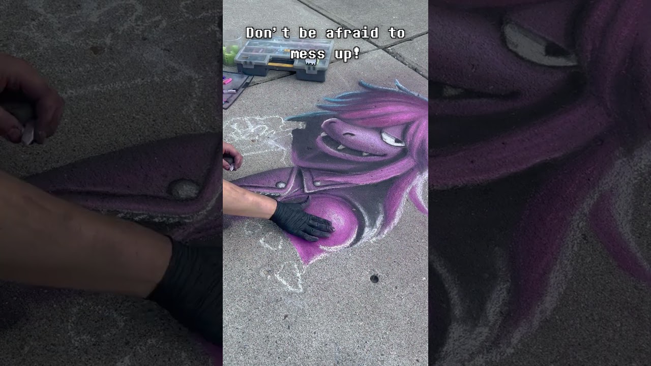 Deltarune Susie Chalk Art Tips Part 2 of 3 