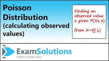 Poisson Distribution - Calculating an observed value from tables | ExamSolutions