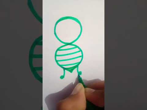Learn to draw honey bee✨# like and subscribe#