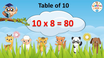 Table of 10 | Multiplication Tables for Kids | 10 ka Pahada | Maths Tables | Learning Kids TV