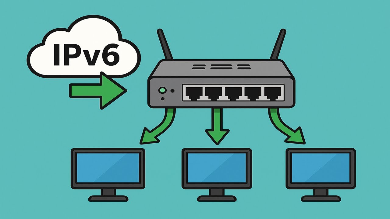 توزيع الانترنت على المايكروتك بإستعمال ال IPv6