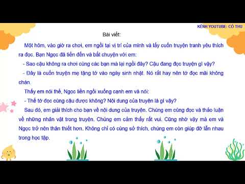 Video Lớp 3| Viết đoạn văn kể lại một cuộc trò chuyện | #3 - youtube