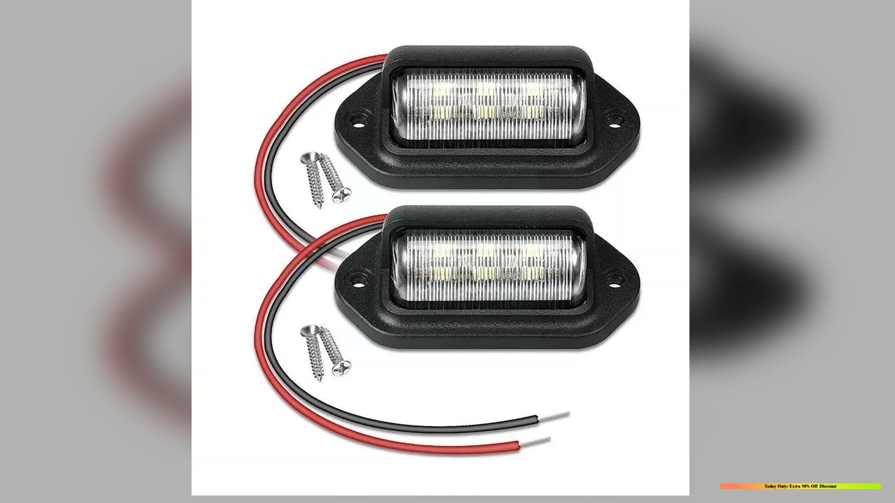 2PCS 6 LED Car License Number Plate Light For SUV Truck Trailer Van Tag Step Lamp White Bulbs Car