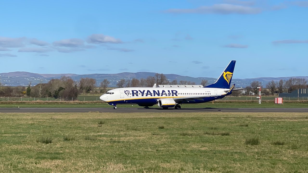 Egae Ryanair 737-8AS G-RUKB | take-off City of Derry Airport/EGAE - YouTube