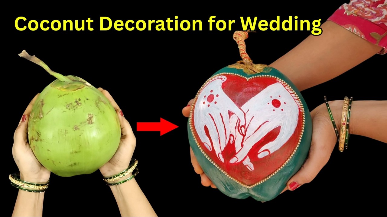 Wedding Coconut Decoration Ideas ✨😍 I Kobbari Bondam Decoration for Marriage I DIY Wedding Crafts