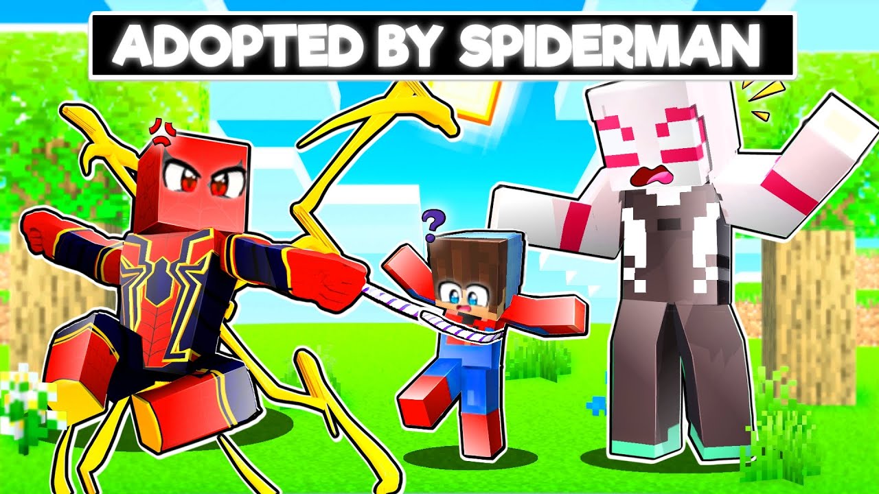 Adopted By the SPIDER-MAN FAMILY in Minecraft! (HINDI)