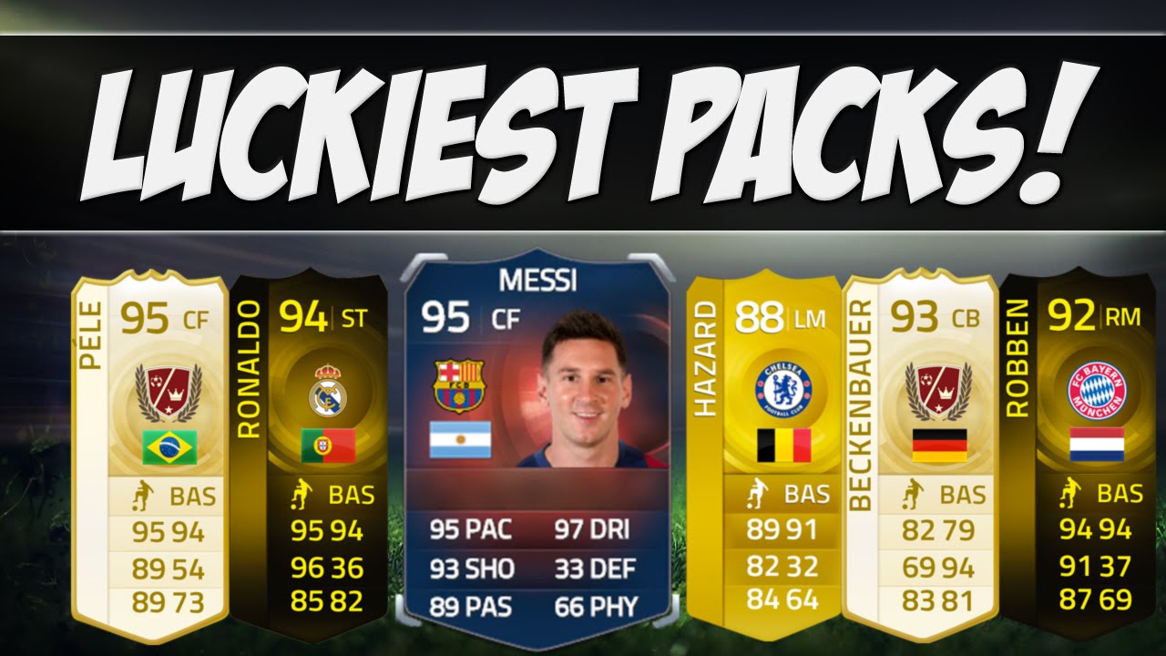FIFA 15 - TOP 10 LUCKIEST PACKS OF THE YEAR! (2014)
