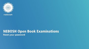 NEBOSH OBE: Reset your password