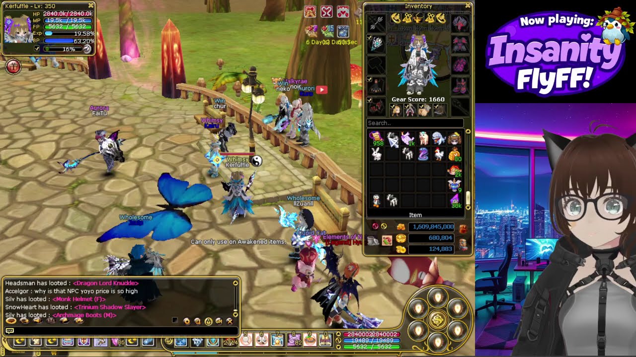 Insanity FlyFF SEAS Roll Raffle Results / Hangout