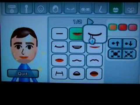 Creation of Mii on my Nintendo Wii - YouTube