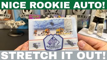 NICE ROOKIE AUTO! Opening a box of 2-21-22 SP Game Used Hockey!