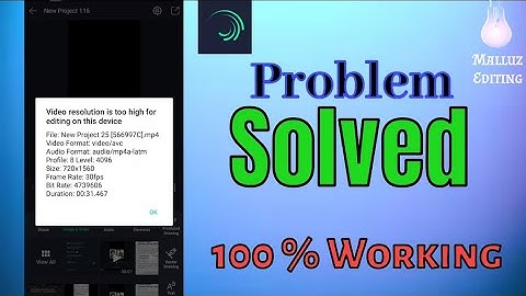 How to solve video resolution is too high problem| allight motion malayalam tutorial|