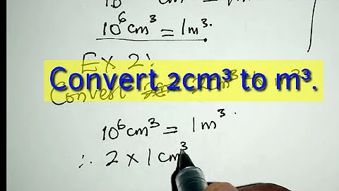 Conversion from cm³ to m³