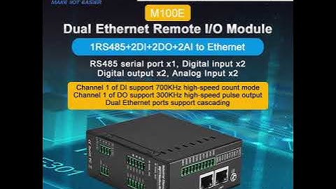 M100E  industrial remote Ethernet IO module