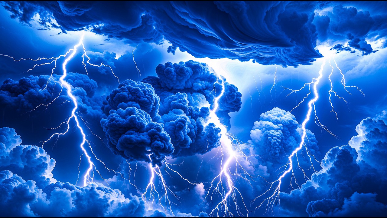 Fall Asleep Immediately in 3 Minutes with Heavy Thunderstorm, RainFall & Strong Thunder, Lightning