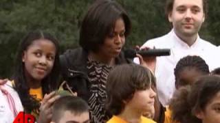 Raw Video: in the Garden With the First Lady