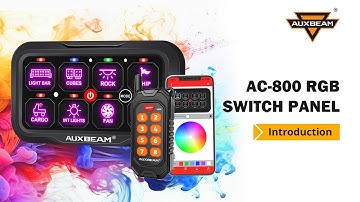 Auxbeam® AC-800 RGB Switch Panel with APP&Remote Control, 3 Mode Supported (One-Sided Outlet)