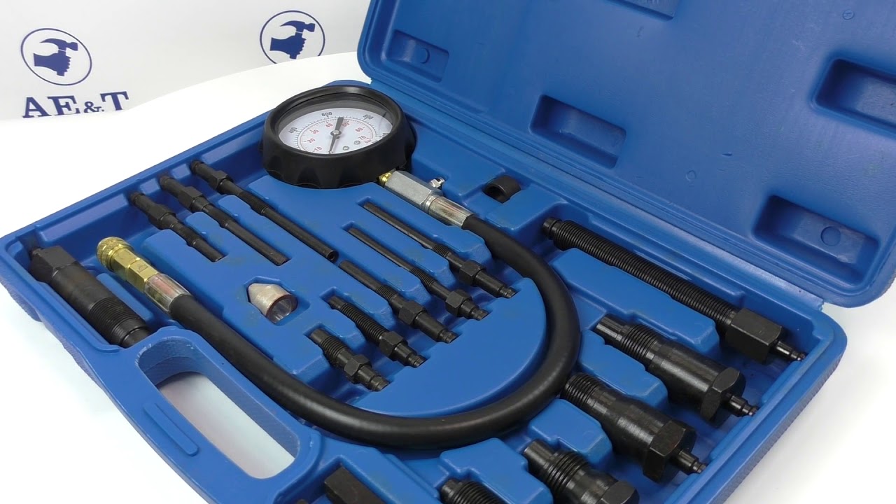 Компрессометр дизельный 0-1000PSI и 0-70атм с адаптерами для всех дизелей в мире TA-G1011