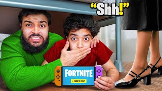 We Survived The World’s MEANEST Babysitter While Playing Fortnite!