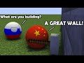 Russia and China - Building Wall [Countryballs Minecraft Animation]