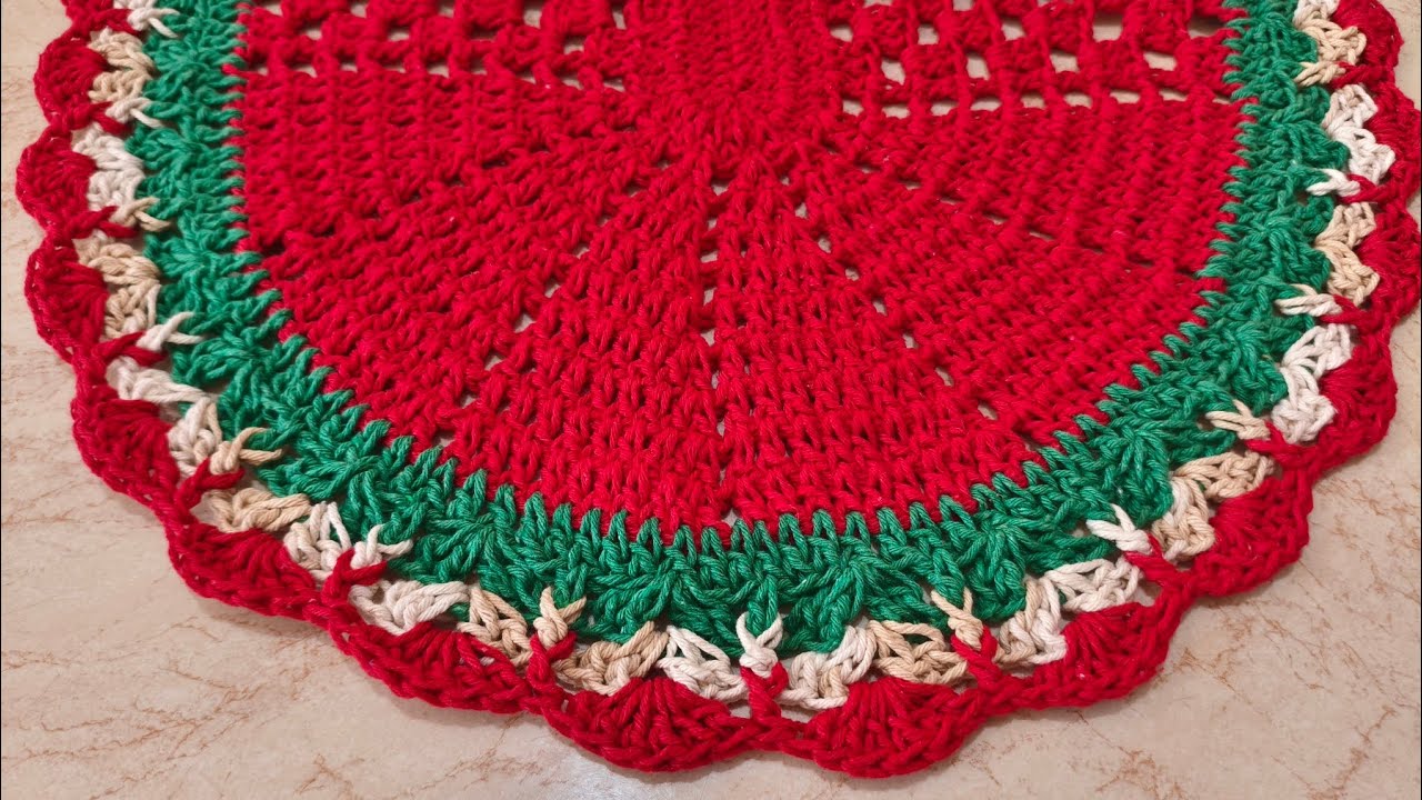 Como fazer bico de crochê lindo e fácil em tapetes 